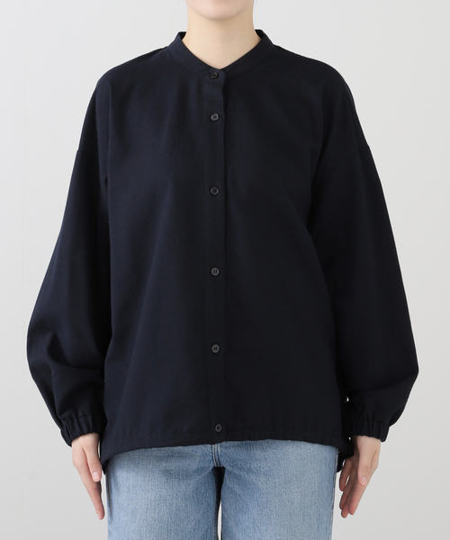 JOURNAL STANDARD relume(ジャーナルスタンダード レリューム)の「《追加2》カルゼドロストシャツ(シャツ/ブラウス・レディース・ネイビー/グレー/ブラウン・FREE)」の6枚目の写真