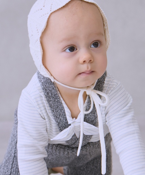 petit main（プティマイン）の「サスつきニットパンツセット（その他ベビーウェア・キッズ・チャコール/ベージュ・80ｃｍ/70cm）」の5枚目の写真