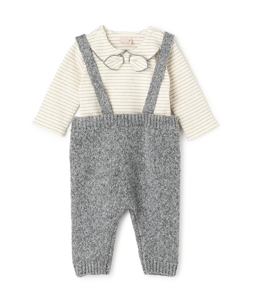 petit main（プティマイン）の「サスつきニットパンツセット（その他ベビーウェア・キッズ・チャコール/ベージュ・80ｃｍ/70cm）」の6枚目の写真