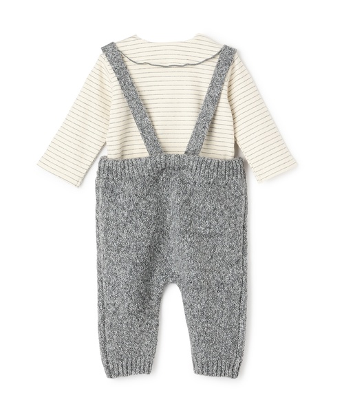 petit main（プティマイン）の「サスつきニットパンツセット（その他ベビーウェア・キッズ・チャコール/ベージュ・80ｃｍ/70cm）」の7枚目の写真