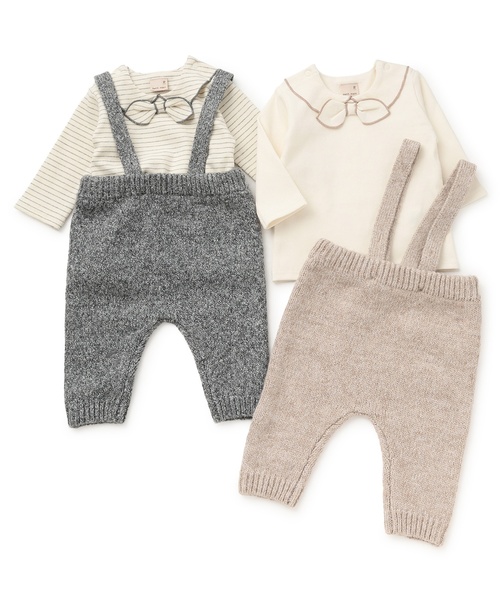 petit main（プティマイン）の「サスつきニットパンツセット（その他ベビーウェア・キッズ・チャコール/ベージュ・80ｃｍ/70cm）」の17枚目の写真