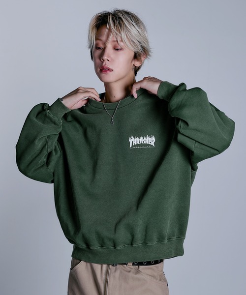 セール】THRASHER×MSG 別注 ヴィンテージ加工スウェットプルオーバー
