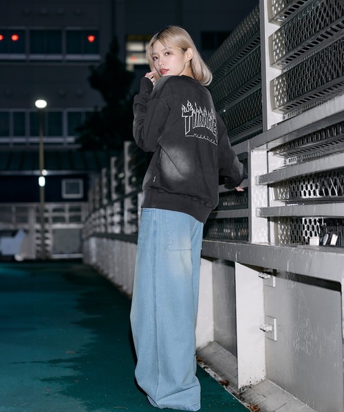 セール】THRASHER×MSG 別注 ヴィンテージ加工スウェットプルオーバー