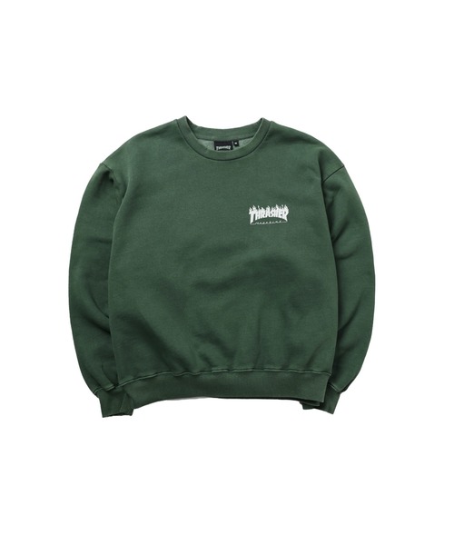 THRASHER（スラッシャー）の「THRASHER×MSG 別注 ヴィンテージ加工スウェットプルオーバー【UNISEX】（スウェット・メンズ・グリーン/ブラック系1/ネイビー/ブラック・M/L/XL/S）」の10枚目の写真