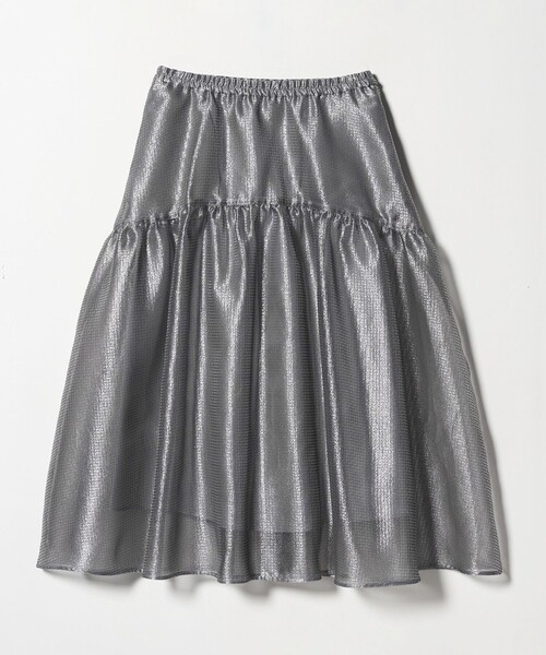 UNITED ARROWS（ユナイテッドアローズ）の「スケルトン シャイン ジャガード スカート ‐ウォッシャブル‐（スカート・レディース・シルバー/ブラック・38/36）」の10枚目の写真