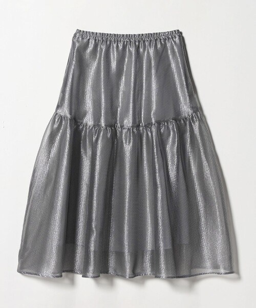 UNITED ARROWS（ユナイテッドアローズ）の「スケルトン シャイン ジャガード スカート ‐ウォッシャブル‐（スカート・レディース・シルバー/ブラック・38/36）」の11枚目の写真