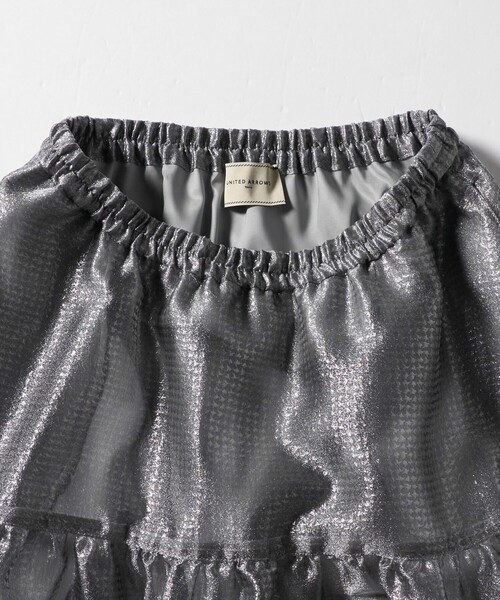 UNITED ARROWS（ユナイテッドアローズ）の「スケルトン シャイン ジャガード スカート ‐ウォッシャブル‐（スカート・レディース・シルバー/ブラック・38/36）」の14枚目の写真