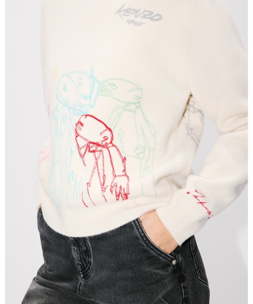 KENZO(ケンゾー)の「'Kenzo x Futura 2000' ウール ジャンパー(ニット/セーター・レディース・ホワイト系その他・SMALL/MEDIUM/X-SMALL)」の3枚目の写真