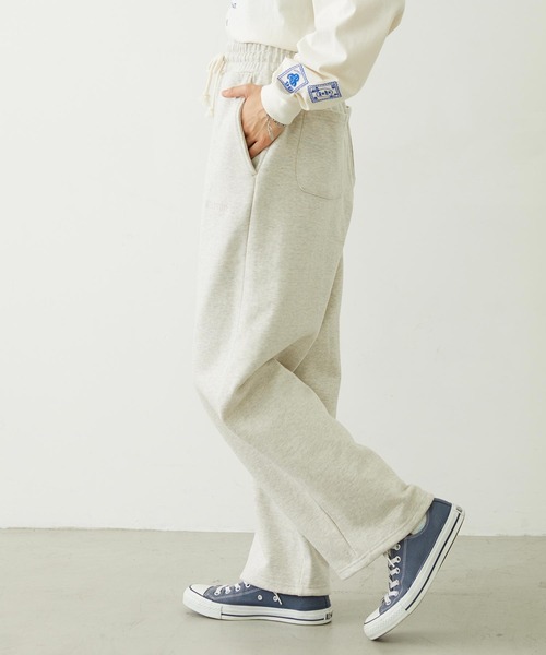 MILKFED.（ミルクフェド）の「LOOSE SWEATPANTS（スウェットパンツ・レディース・ライトブルー/ブラック/オートミール・M/S）」の18枚目の写真