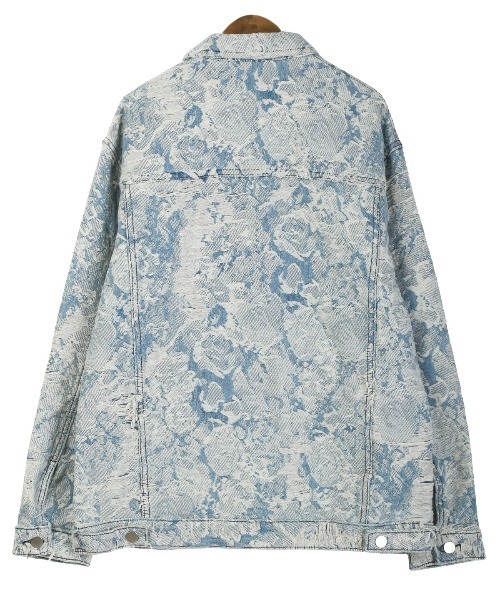 LUXSTYLE（ラグスタイル）の「ダメージ加工花柄デニムジャケット（デニムジャケット・メンズ・ブルー・L/M）」の16枚目の写真