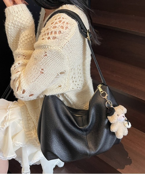 セール】Y2K チャーム付き 大容量バッグ ショルダーバッグ＆斜め掛け