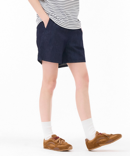 CHASECULT(チェイスカルト)の「レディース オールバンディング 4部 デニムパンツ - ネイビー(その他パンツ・レディース・ネイビー・70/76/67)」の2枚目の写真