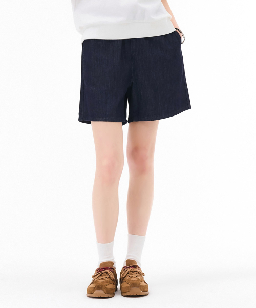CHASECULT(チェイスカルト)の「レディース オールバンディング 4部 デニムパンツ - ネイビー(その他パンツ・レディース・ネイビー・70/76/67)」の3枚目の写真