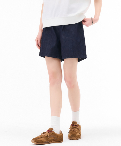 CHASECULT(チェイスカルト)の「レディース オールバンディング 4部 デニムパンツ - ネイビー(その他パンツ・レディース・ネイビー・70/76/67)」の4枚目の写真