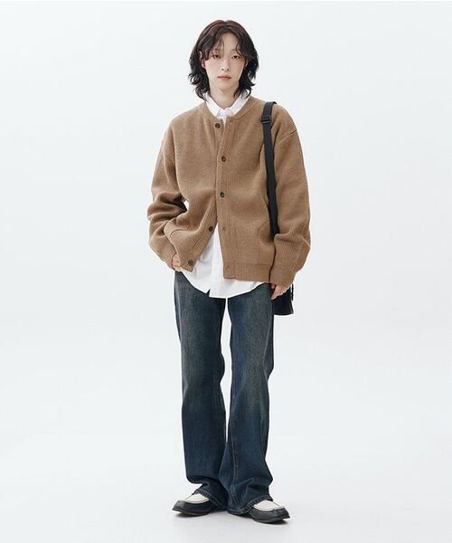 MUSINSA STANDARD（ムシンサスタンダード）の「フレアデニムパンツ[ダークブルー]（デニムパンツ・メンズ・その他・40/38/42/26/27/28/29/36/34/32/30/31/33）」の19枚目の写真