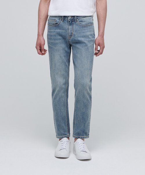 MUSINSA STANDARD（ムシンサスタンダード）の「スリムクロップドデニムパンツ[スカイブルー]（デニムパンツ・メンズ・その他・27/28/29/40/32/30/31/33/26）」の2枚目の写真