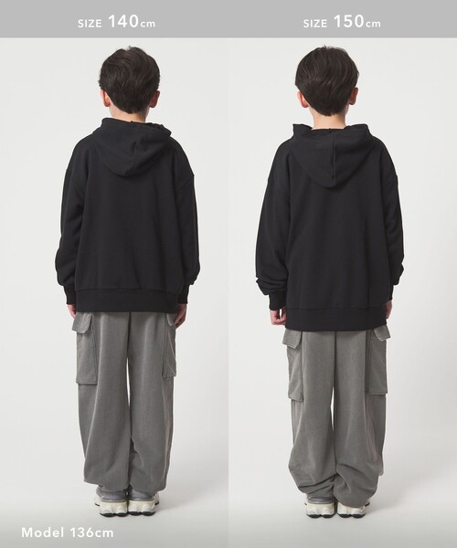 green label relaxing（グリーンレーベルリラクシング）の「裏毛 ワイドカーゴパンツ（MDグレー）/ キッズ  100cm-160cm（カーゴパンツ・キッズ・グレー系・160cm/120cm/110cm/100cm/140cm/150cm/130cm）」の15枚目の写真