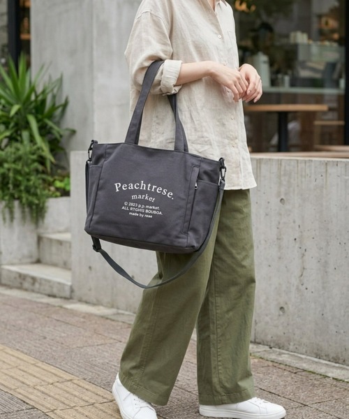 BACKYARD FAMILY(バックヤードファミリー)の「トートバッグ pmytotobag14(トートバッグ・レディース・ブルー/アイボリー/ベージュ/ブラック/グレー・FREE)」の3枚目の写真