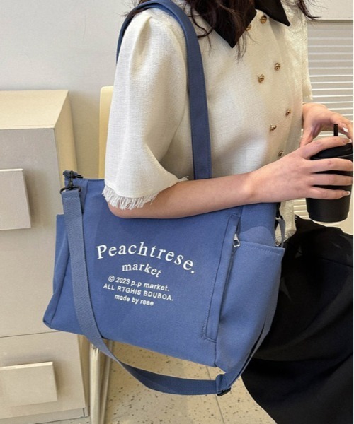 BACKYARD FAMILY(バックヤードファミリー)の「トートバッグ pmytotobag14(トートバッグ・レディース・ブルー/アイボリー/ベージュ/ブラック/グレー・FREE)」の5枚目の写真