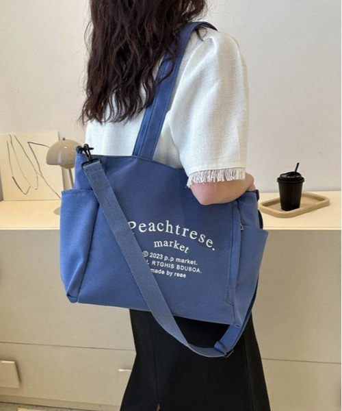 BACKYARD FAMILY(バックヤードファミリー)の「トートバッグ pmytotobag14(トートバッグ・レディース・ブルー/アイボリー/ベージュ/ブラック/グレー・FREE)」の11枚目の写真