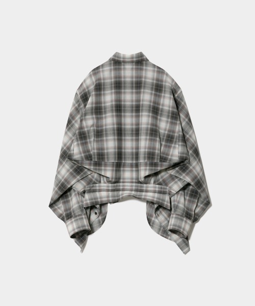 beautiful people(ビューティフルピープル)の「double-end fresco flannel check shirt(シャツ/ブラウス・レディース・ライトグレー・38)」の5枚目の写真