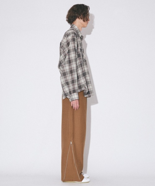 beautiful people(ビューティフルピープル)の「double-end fresco flannel check shirt(シャツ/ブラウス・レディース・ライトグレー・38)」の10枚目の写真