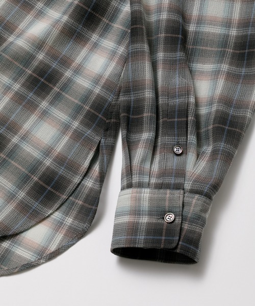 beautiful people(ビューティフルピープル)の「double-end fresco flannel check shirt(シャツ/ブラウス・レディース・ライトグレー・38)」の14枚目の写真