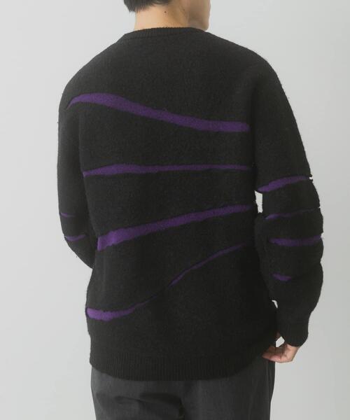 ITEMS URBANRESEARCH（アイテムズ アーバンリサーチ）の「ブレイクボーダー クルーネックニット（ニット/セーター・メンズ・ネイビー/ブラック/モカ・MEDIUM/LARGE）」の7枚目の写真