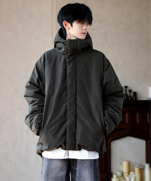 ジャケット・アウター NaoS セール】【neos】ルーズシルエット ポリピーチ 防風 撥水加工 中綿