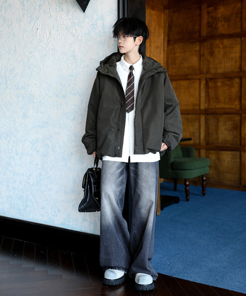 セール】【neos】ルーズシルエット ポリピーチ 防風 撥水加工 中綿