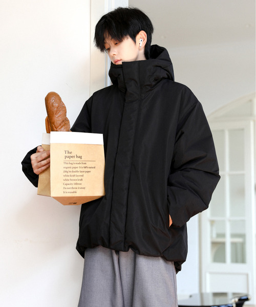 neos(ネオス)の「【neos】ルーズシルエット ポリピーチ 防風 撥水加工 中綿ジャケット(ダウンジャケット/コート・メンズ・ブラック/オリーブ・MEDIUM/LARGE/X-LARGE/SMALL/XX-LARGE)」の10枚目の写真