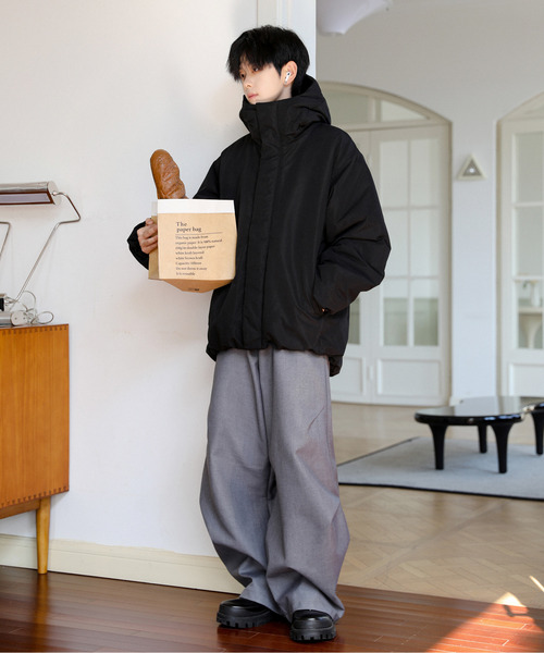 neos(ネオス)の「【neos】ルーズシルエット ポリピーチ 防風 撥水加工 中綿ジャケット(ダウンジャケット/コート・メンズ・ブラック/オリーブ・MEDIUM/LARGE/X-LARGE/SMALL/XX-LARGE)」の12枚目の写真