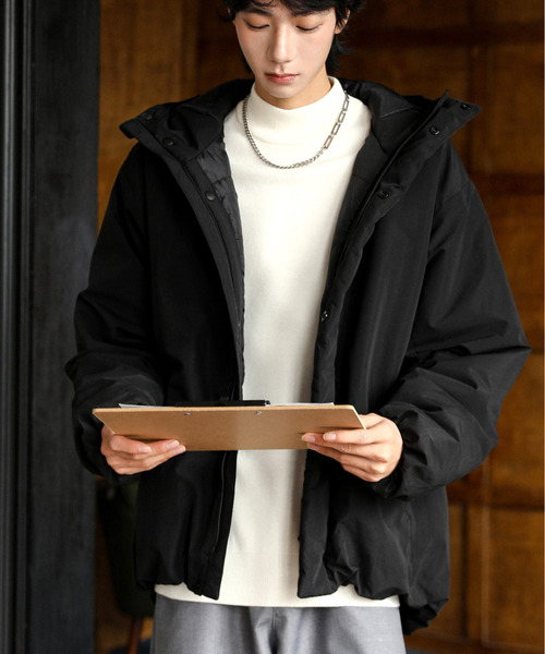ジャケット・アウター NaoS セール】【neos】ルーズシルエット ポリピーチ 防風 撥水加工 中綿