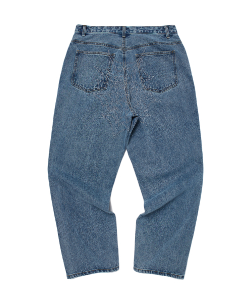 WKNDRS(ウィーキャンドース)の「COBWEB DENIM PANTS (DENIM)(デニムパンツ・レディース・その他・SMALL/MEDIUM/LARGE/X-LARGE)」の1枚目の写真