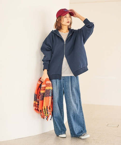 studio CLIP（スタディオクリップ）の「静電気軽減ふわふわストール（マフラー・レディース・ブルー/イエロー/オレンジ/ベージュ/ピンク/グリーン・FREE）」の8枚目の写真