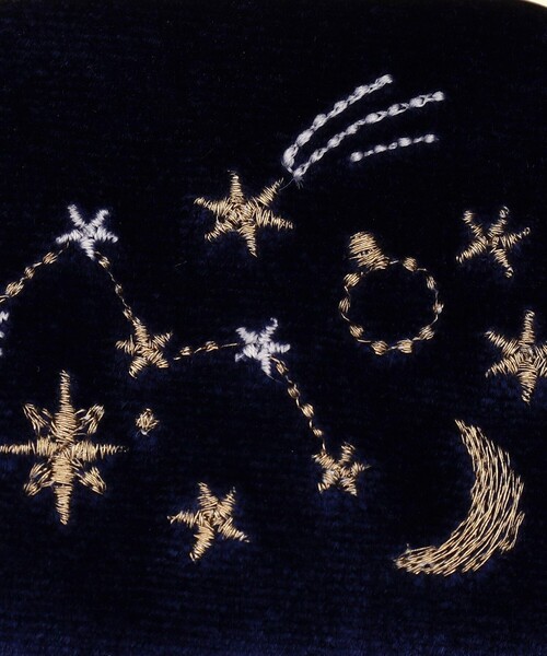 Afternoon Tea(アフタヌーンティー)の「ベロア天体モチーフがま口ジュエリーケース(収納グッズ・レディース・ネイビー・ONE SIZE)」の5枚目の写真