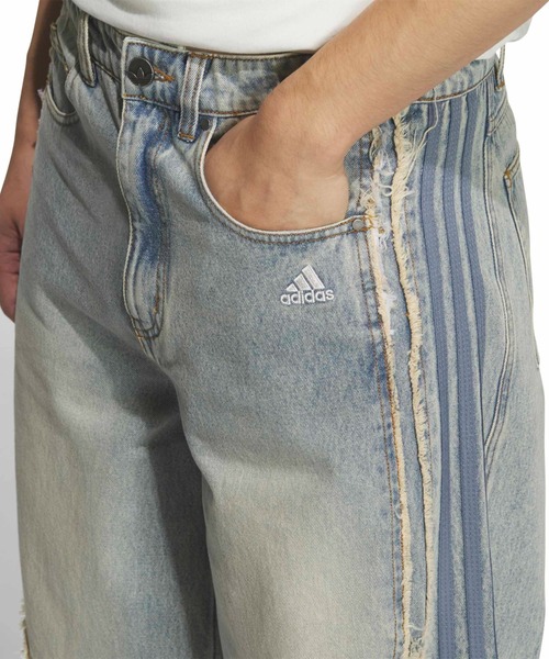 adidas(アディダス)の「adidas TG WIDE DENIM PANTS / アディダス チームガイスト ワイド D パンツ(デニムパンツ・メンズ・インディゴブルー・24inch/25inch/26inch/30inch/32inch/34inch/36inch)」の3枚目の写真