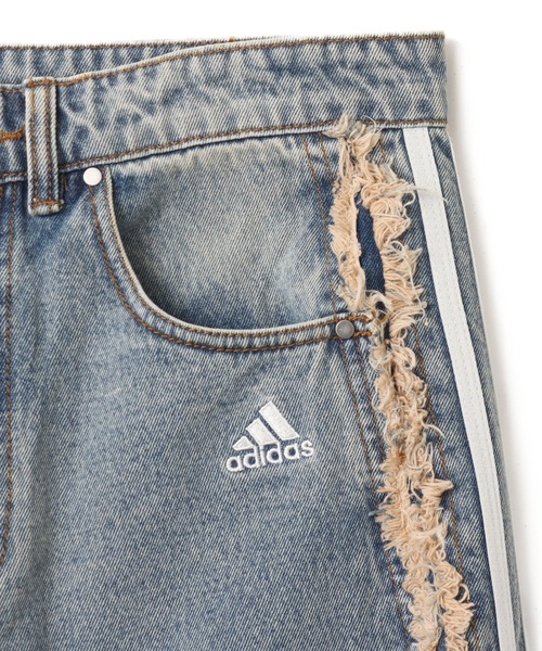 adidas(アディダス)の「adidas TG WIDE DENIM PANTS / アディダス チームガイスト ワイド D パンツ(デニムパンツ・メンズ・インディゴブルー・24inch/25inch/26inch/30inch/32inch/34inch/36inch)」の4枚目の写真