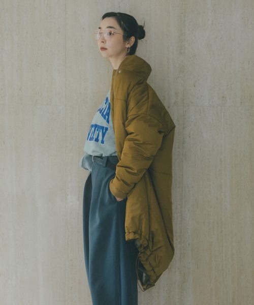 studio CLIP(スタディオクリップ)の「【daily CLIP】モンスター中綿コート(ダウンジャケット/コート・レディース・ベージュ/ブラック・FREE)」の2枚目の写真