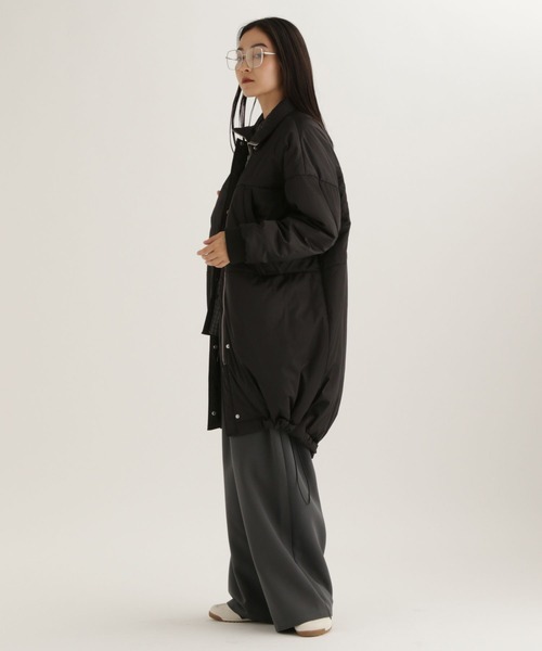 studio CLIP(スタディオクリップ)の「【daily CLIP】モンスター中綿コート(ダウンジャケット/コート・レディース・ベージュ/ブラック・FREE)」の7枚目の写真