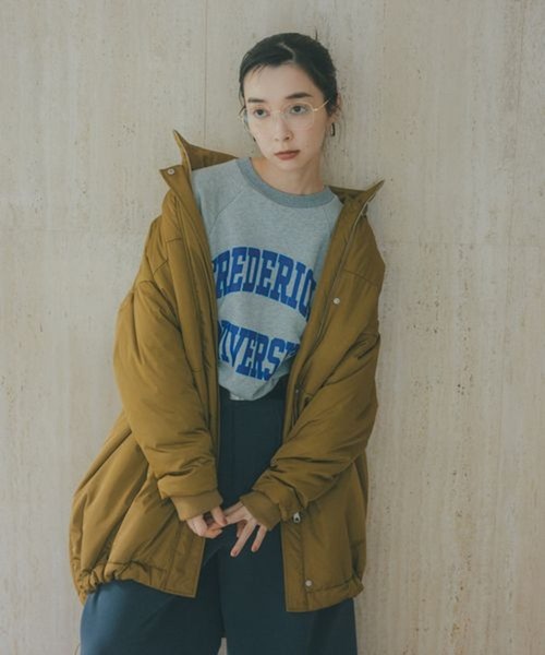 studio CLIP(スタディオクリップ)の「【daily CLIP】モンスター中綿コート(ダウンジャケット/コート・レディース・ベージュ/ブラック・FREE)」の9枚目の写真