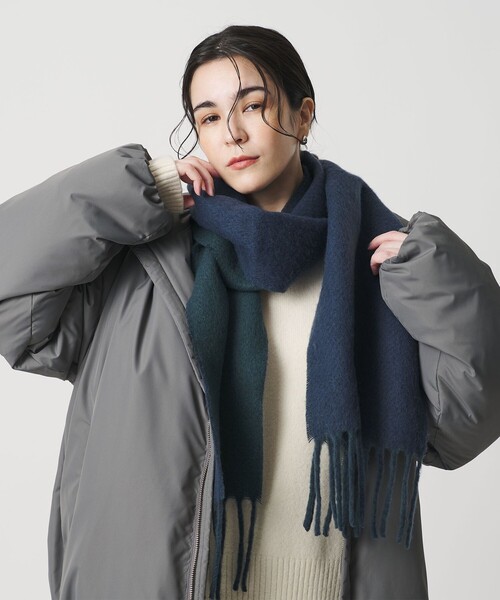 BEAUTY&YOUTH UNITED ARROWS（ビューティーアンドユースユナイテッドアローズ）の「リバーシブル ソフト マフラー（マフラー・レディース・オフホワイト/ネイビー/イエロー・FREE）」の20枚目の写真