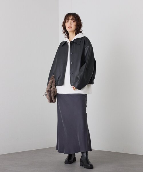 RIVE DROITE（リヴドロワ）の「【ロングシーズン活躍】スエットライクフーディニット（ニット/セーター・レディース・ライトグレー/ピンク/オフホワイト・FREE）」の16枚目の写真