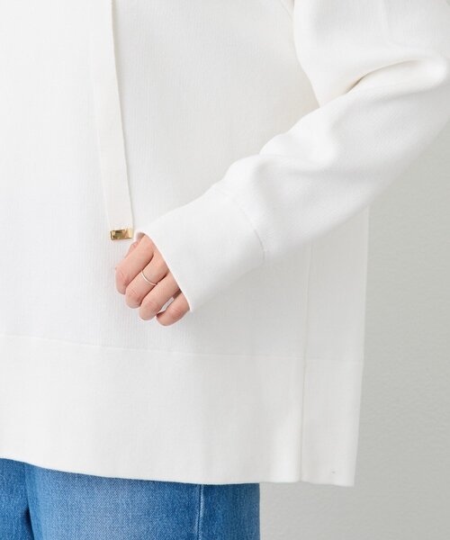 RIVE DROITE（リヴドロワ）の「【ロングシーズン活躍】スエットライクフーディニット（ニット/セーター・レディース・ライトグレー/ピンク/オフホワイト・FREE）」の21枚目の写真