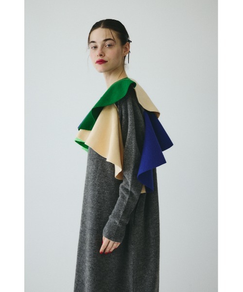 Ruffle knit dress ラッフルニットドレス（ワンピース）｜HeRIN.CYE