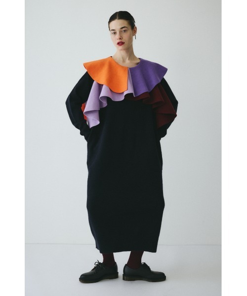 Ruffle knit dress ラッフルニットドレス（ワンピース）｜HeRIN.CYE