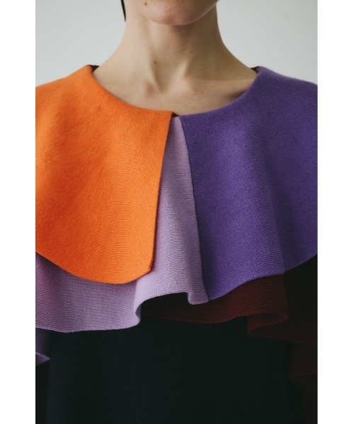 Ruffle knit dress ラッフルニットドレス（ワンピース）｜HeRIN.CYE