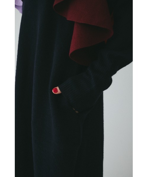 Ruffle knit dress ラッフルニットドレス（ワンピース）｜HeRIN.CYE