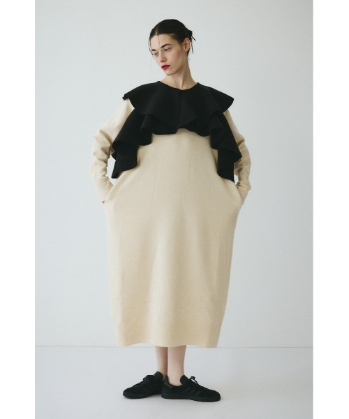 Ruffle knit dress ラッフルニットドレス（ワンピース）｜HeRIN.CYE