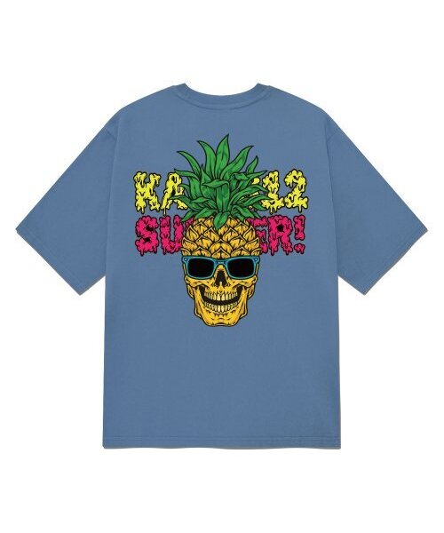 KAN6312(カン6312)の「KGTN0211 パイン20番手半袖Tシャツブルー(Tシャツ/カットソー・メンズ・その他・LARGE/MEDIUM/SMALL/X-LARGE)」の1枚目の写真